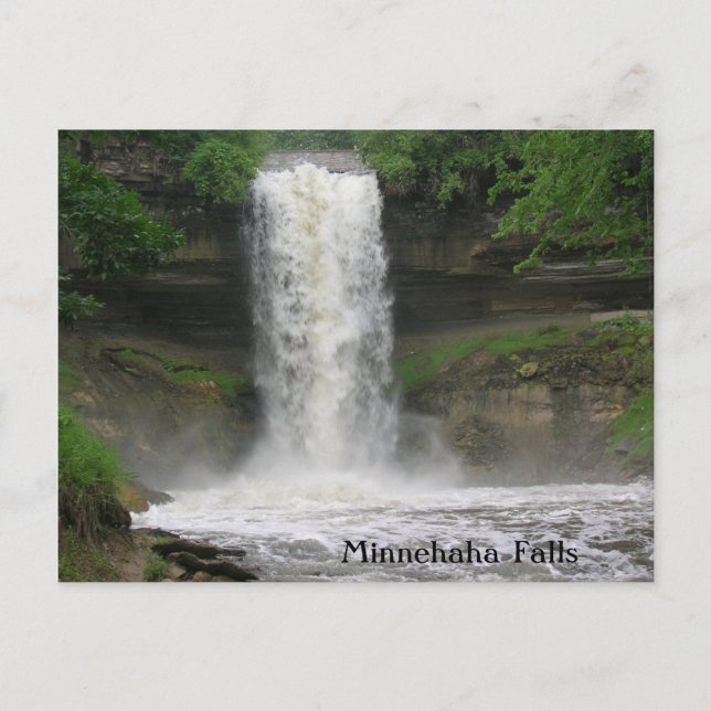 Cartão Postal Minnehaha Falls (Frente)