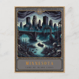 Cartão Postal Minnesota | Cartão-postal de arte gótica