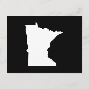 Cartão Postal Minnesota em branco e preto