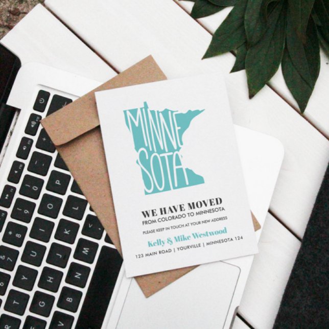 Cartão Postal MINNESOTA Mudamos o novo endereço Novo lar (Criador carregado)