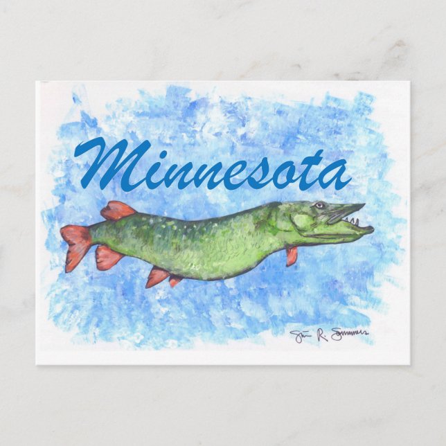 Cartão Postal Minnesota Musky (Frente)