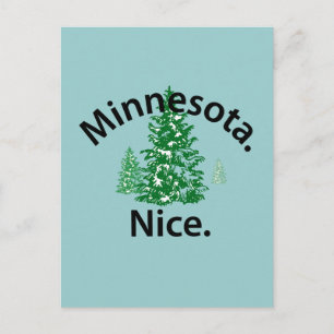 Cartão Postal Minnesota Nice. Ponto! (texto em preto)