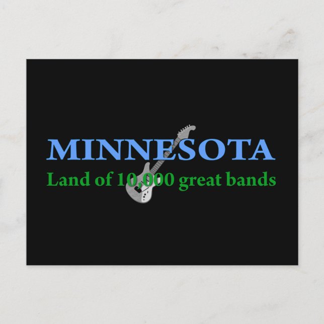 Cartão Postal Minnesota - Terra de 10.000 Bandas (Frente)