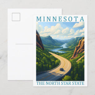 Cartão Postal Minnesota the North Star State USA Viagem Place