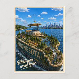 Cartão Postal Minnesota   Wish You Were Here   Série de Estados