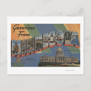 Cartão Postal MinnesotaLarge - Letra ScenesMinnesota