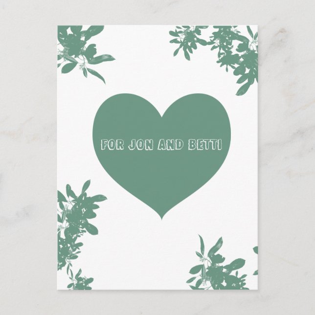 Cartão Postal Mint Green Ivy Card (Frente)
