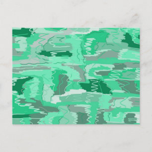 Cartão Postal Mint Greenery Abstrato