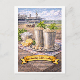 Cartão Postal Mint Julep (Série de Comida Americana)