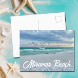 Cartão Postal Miramar Beach, Flórida, Belo Oceano Fotografia<br><div class="desc">Saudações da linda Miramar Beach Florida. Fotografia linda da costa esmeralda dos sandppers na borda do oceano ondas na areia. Cartões postais bonito à beira-mar de Destin no verão.</div>