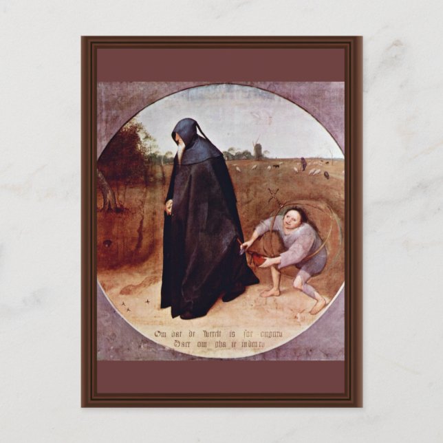 Cartão Postal Misantropo De Bruegel D. Ä. Pieter (Melhor Qualida (Frente)