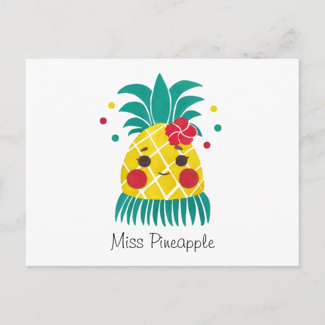 Cartão Postal Miss Hawaiian Pineapple (Frente)