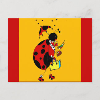 Cartão Postal Miss Ladybug
