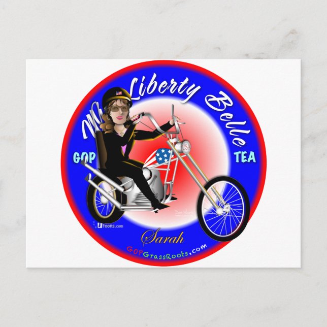 Cartão Postal Miss Liberty Belle (Frente)
