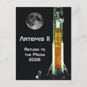 Cartão Postal Missão Artemis II na Lua
