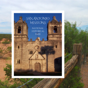 Cartão Postal Missão Concepción Church San Antonio Missões NHP