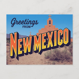 Cartão Postal Missão de Adobe no Novo México