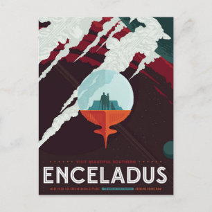 Cartão Postal Missão De Poster-Cassini Do Espaço Retroativo A Sa