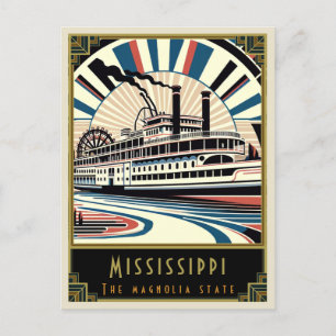 Cartão Postal Mississipi   Art Deco