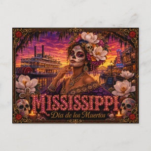 Cartão Postal Mississippi Dia dos Mortos Retro