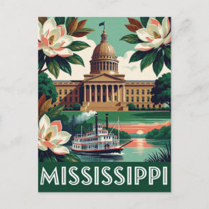 Cartão Postal Mississippi EUA Delta Blues História do Sul 🎸