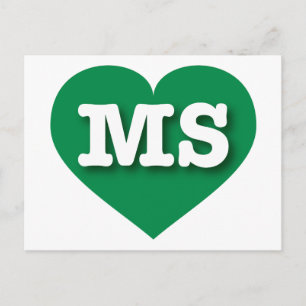 Cartão Postal Mississippi Green Heart - Big Love