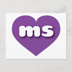 Cartão Postal Mississippi Purple Heart - amor