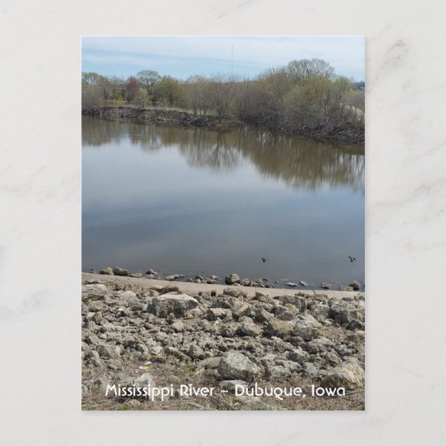 Cartão Postal Mississippi River, Dubuque, Iowa Photo (Frente)