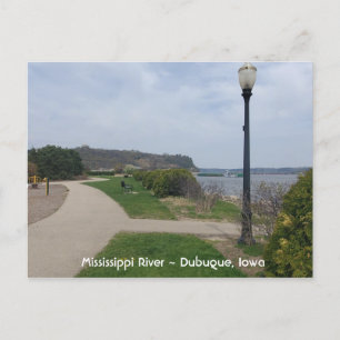 Cartão Postal Mississippi River, Dubuque, Iowa Photo Postcard