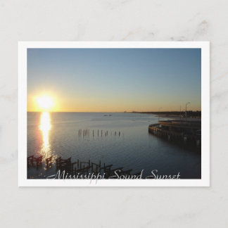Cartão Postal Mississippi Sound Sunset