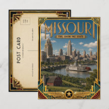 Missouri Arte Deco Antigo Vintage Idade Dourada