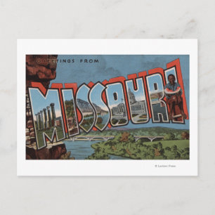 Cartão Postal Missouri (Bridge View) - Cenas com Letra Grande