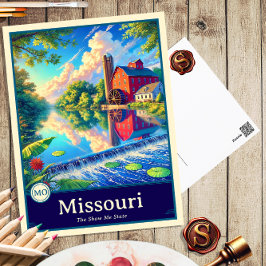 Cartão Postal Missouri | Cartão-postal Sombreado do Cel do Estil
