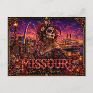 Cartão Postal Missouri Dia dos Mortos Retro