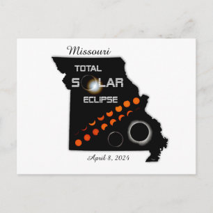 Cartão Postal Missouri Solar Eclipse