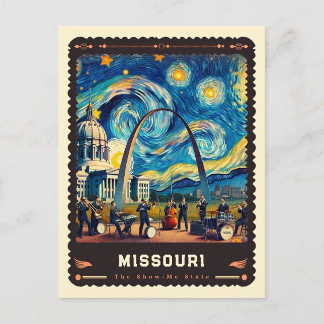 Cartão Postal Missouri | Vincent Van Gogh inspirado (Frente)