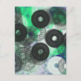 Cartão Postal mistério do círculo negro e escuro