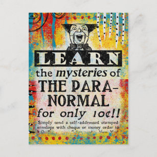 Cartão Postal Mistérios do Paranormal - Engraçado Vintage Ad