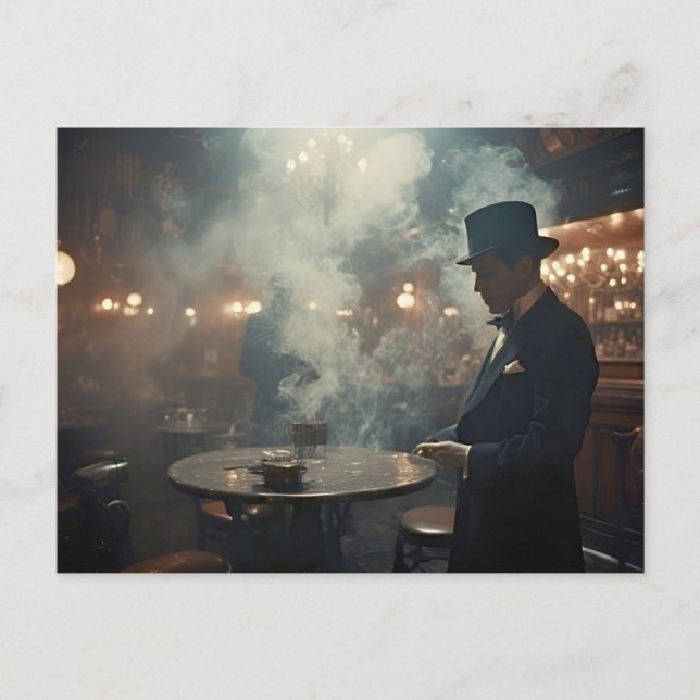 Cartão Postal Misterioso Clube da Noite Mágica dos anos 50 (Frente)