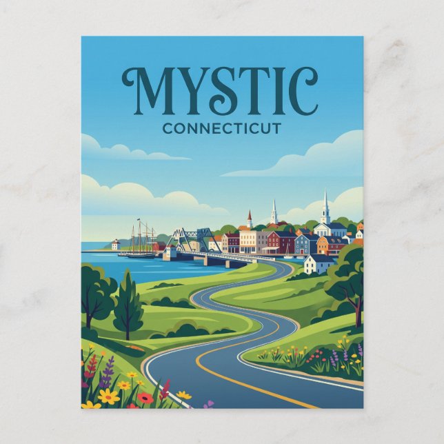 Cartão Postal Místico Connecticut (Frente)