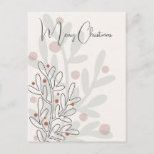 Mistletoe de Natal desenhado à mão em flor