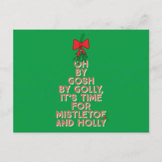 Cartão Postal Mistletoe Holly