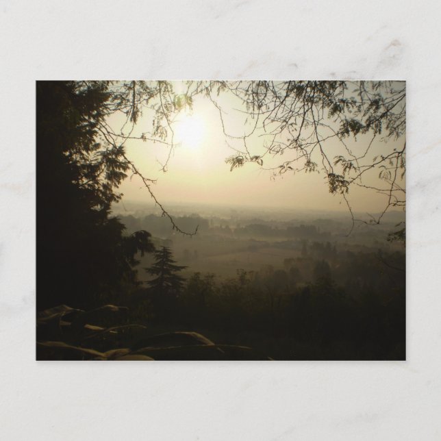 Cartão Postal Misty Morning em Vicenza (Frente)