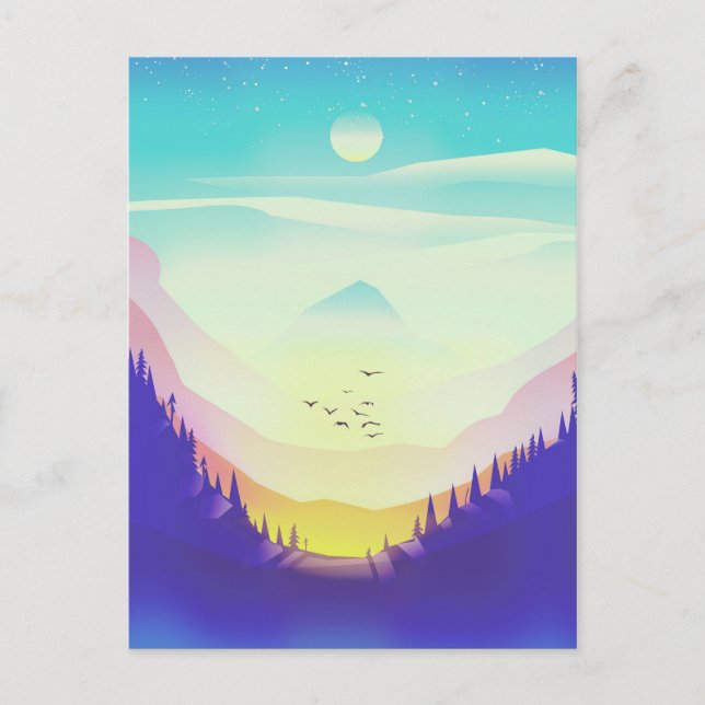 Cartão Postal Misty Mountain (Frente)