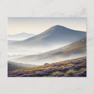 Cartão Postal Misty Mourne Mountain Norte Irlanda Watercolor