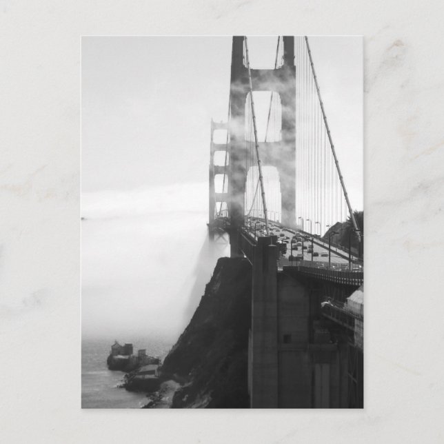 Cartão Postal Misty Ouro Gate Bridge II (Frente)