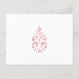 Cartão Postal Misty Rosa, Flush Mahogany, Decorative Design