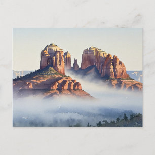 Cartão Postal Misty Sedona Arizona da Catedral de Viagem
