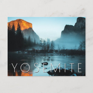 Cartão Postal Misty Sunset em Yosemite