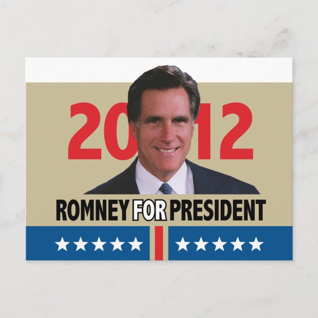 Cartão Postal Mitt Romney 2012 (Frente)